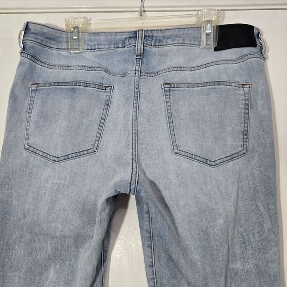 Express Skinny Light Wash Hyper Stretch Jeans 34x32 Distressed - Picture 8 of 9